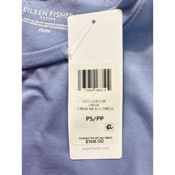 Eileen Fisher Petite Crew Neck Organic Cotton Stretch Jersey Dress PS NWT - Picture 6 of 6